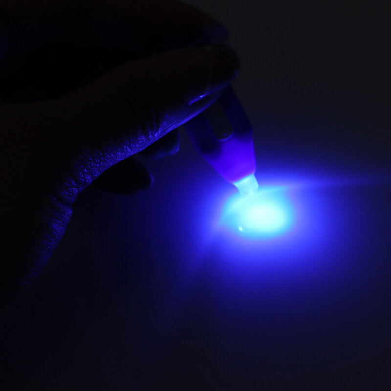 1 шт. светодиодный уличный простой в переноске фиолетовый фотобрелок мини Ультрафиолетовый пластиковый фонарик подарок маленький кулон