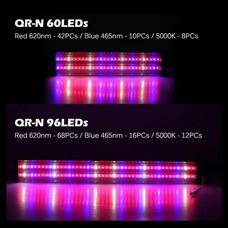 성장 조명 LED 전체 스펙트럼 피토램프, 60/96/120/192LED, 실내 꽃 씨앗, 식물 램프, 수경 재배 시스템 그로우박스