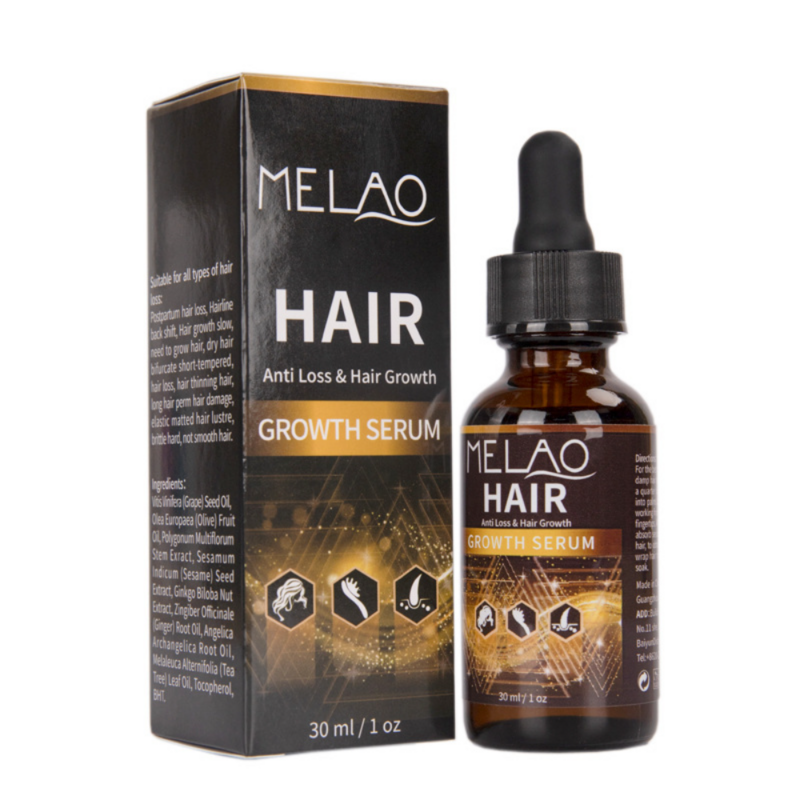 Serum wzrostu do włosów Melao 30ml zapobiegający wypadaniu włosów sprzyja wzrostowi włosów do odżywiania włosów nawilżająca esencja kondycjonująca do pielęgnacji włosów