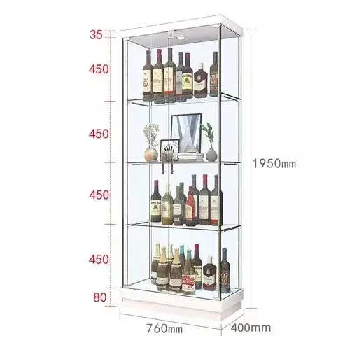 Armário moderno do vinho do vidro para a casa, exposição da parede do licor, armazenamento da sala, mobília europeia