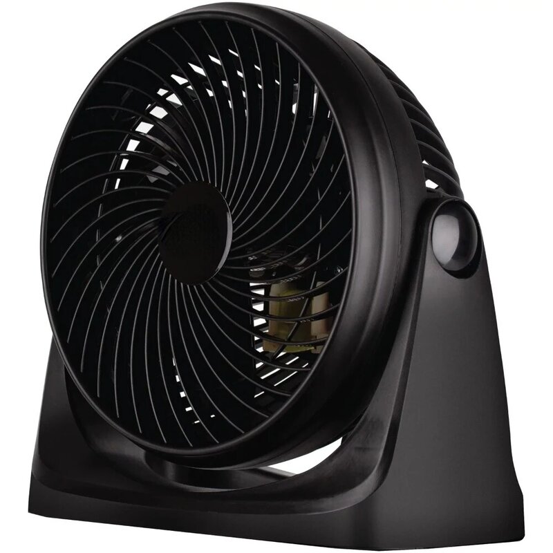 Ventilatore da tavolo Turbo-ventilatore da tavolo portatile elettrico da 7 pollici con inclinazione regolabile per un raffreddamento silenzioso, nero