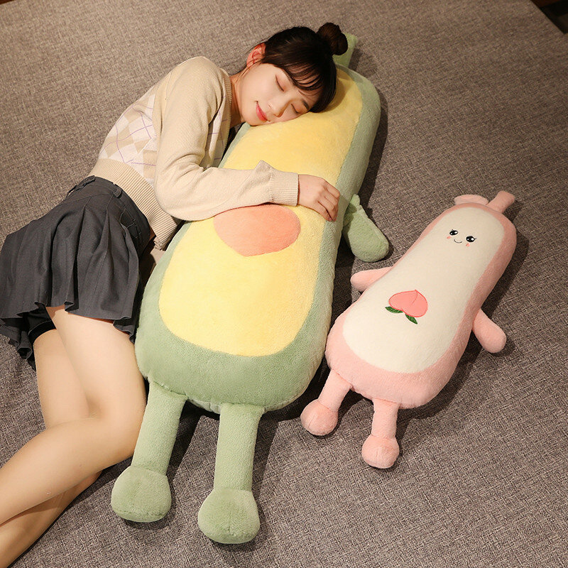 Kawaii Avocado Plushies Doll Soft Stuffed Fruit Plush Toys Babys Accompany Sleeping Pillow Sofa Cushion for Girls Birthday Gifts