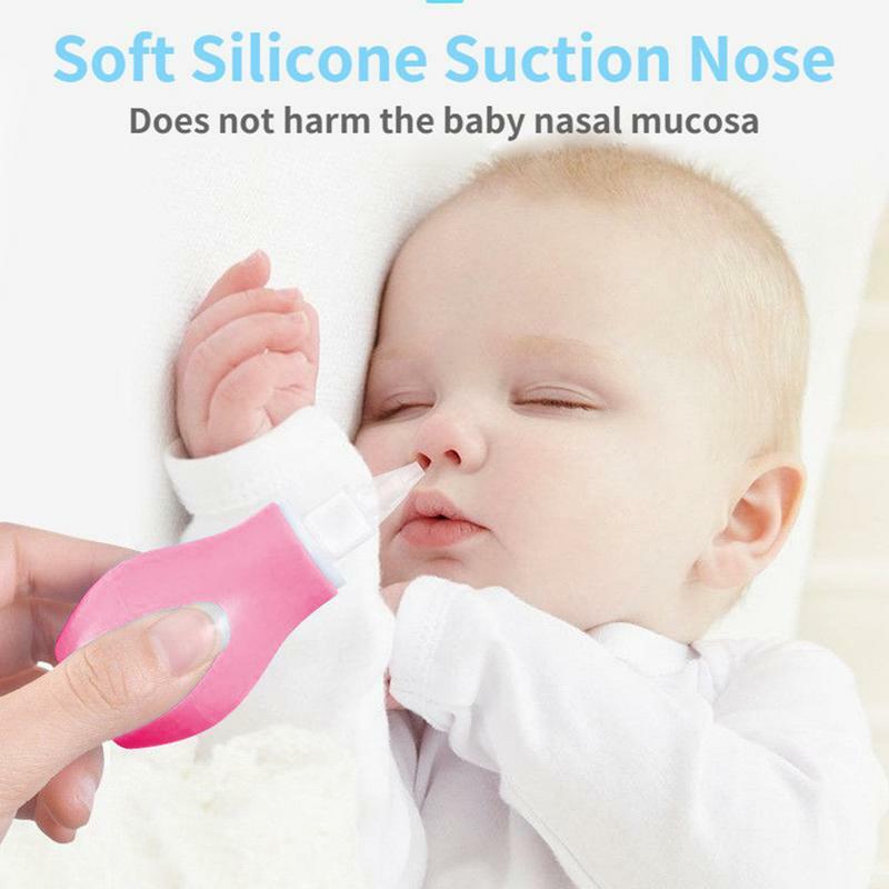 soft Silicone Infant Nose Cleaner Vacuum Suction Children Nasal Aspirador Safety Newborn Baby Stuff Vacuum Sucker supplies