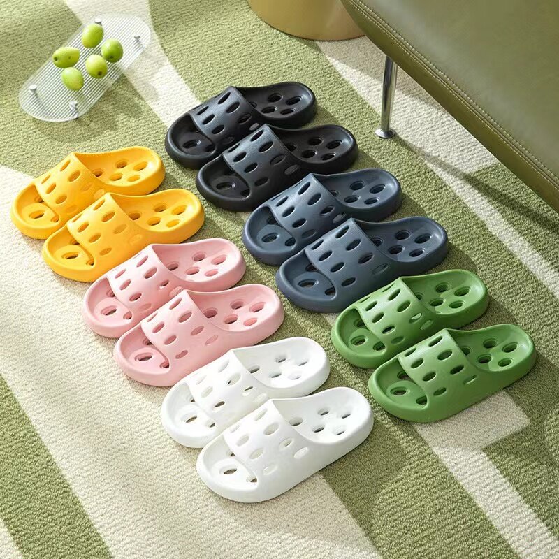 Bathroom specific shower slippers for women, seasonal new couples, indoor home hollowed out, leaking, quick drying, non slip san
