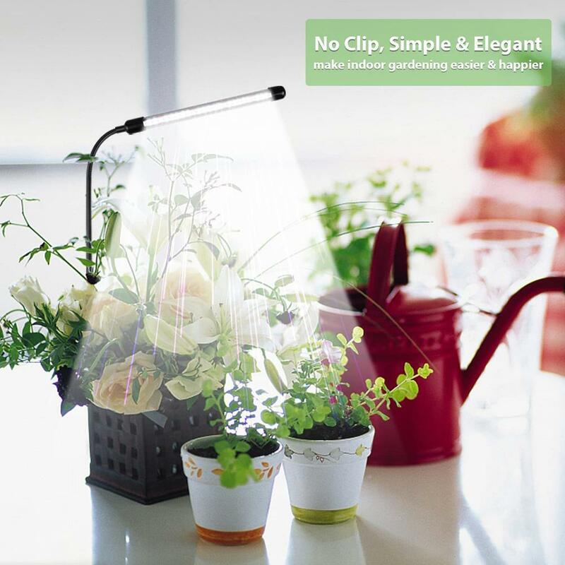 Lampa do uprawy roślin LED z trybami 3/9/12 H funkcja odliczania czasu 9 regulowanym 360 stopniem światłem wypełniania roślin dla rośliny doniczkowe warzyw