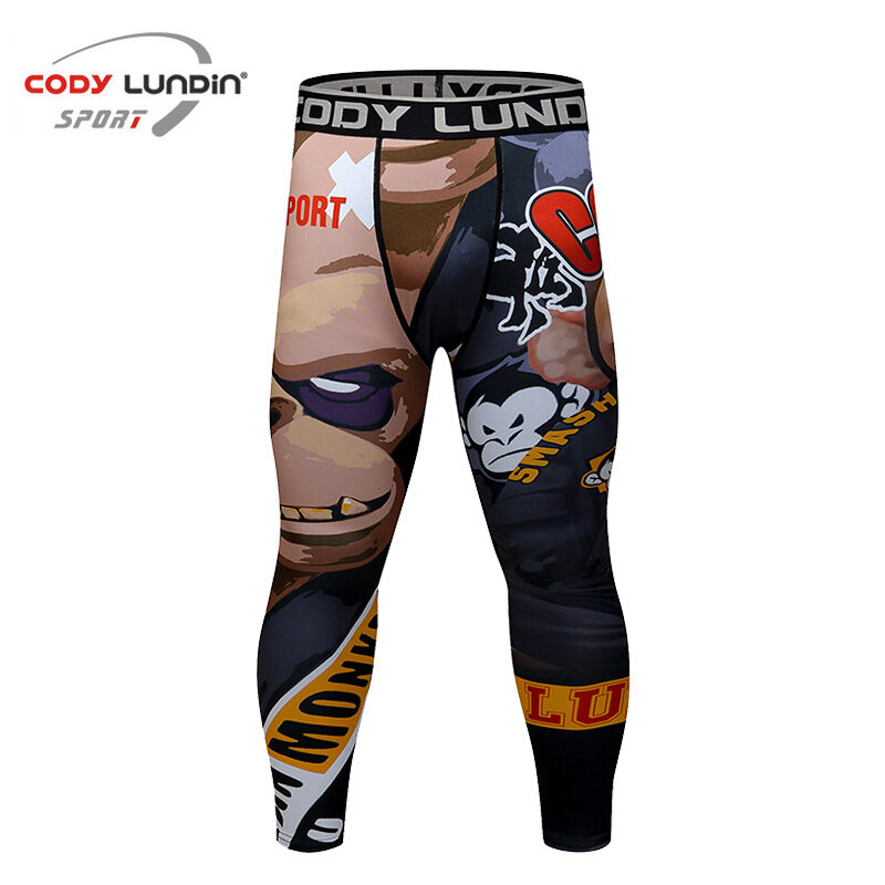 Cody lundin กางเกงรัดรูปขายาวสำหรับผู้ชาย, กางเกงรัดรูปไม่มีโครงกางเกงขายาวสำหรับออกกำลังกาย Jitsu spats