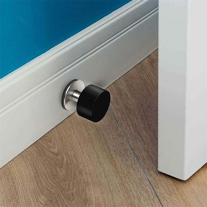Rolha de porta sem perfurador de aço inoxidável, pára de porta adesiva Borracha resistente Amortecedor de som, Home Supply