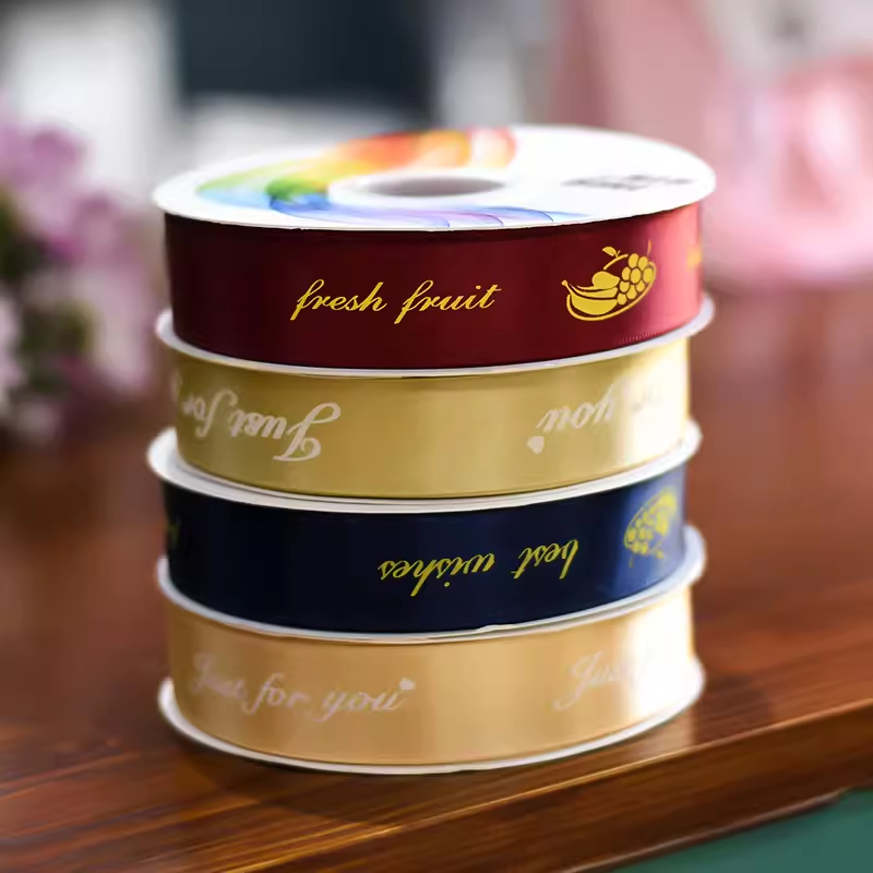 45Yards/Roll 25mm Silk Satin Ribbons for Crafts Bow Handmade DIY Gift Wrap Party Wedding Decorative Christmas Halloween Festival