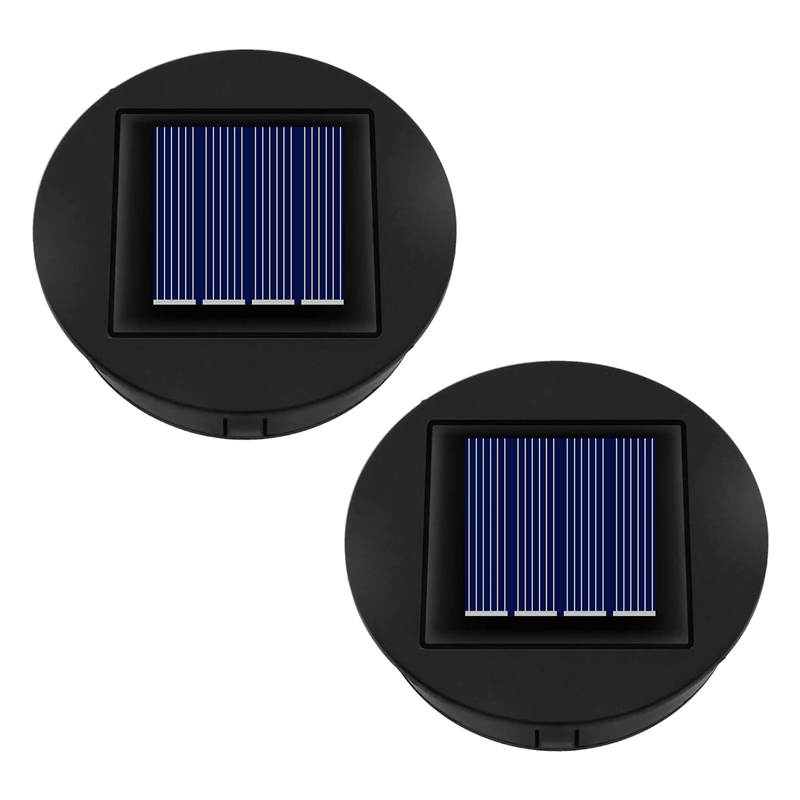 Unidad superior de repuesto de luz Solar de 2 piezas, 8cm, paneles solares de repuesto, para lámpara Solar de linterna de jardín exterior