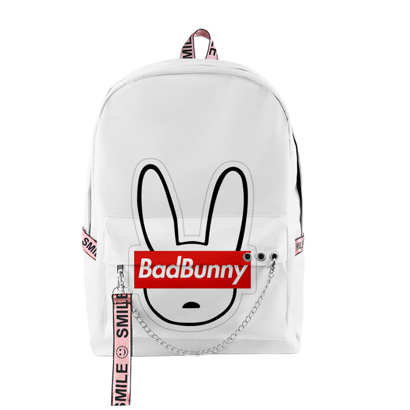حقيبة ظهر لابتوب Bad Bunny مقاومة للماء أكسفورد ، حقيبة مدرسية إبداعية للطلاب الأطفال ، حقيبة سفر للأولاد والبنات