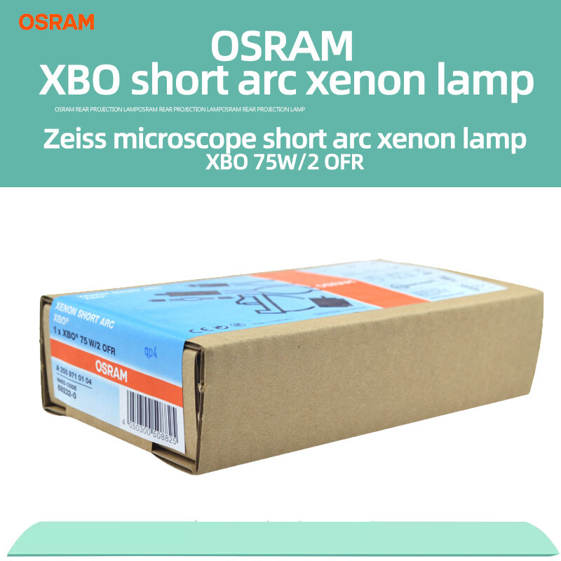 Osram-microscopio Zeiss XBO 75W/2, bombilla de Xenón con arco corto y sin tapa reflectora