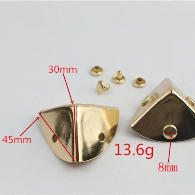 4Pcs Rivet Connection Corner Protector Surface Electroplating Metal Corner Guard Buckle Durable and Sturdy Box Corner Buckle