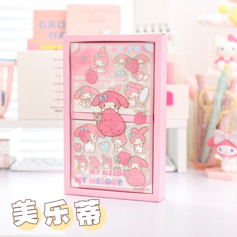 Kawaii Sanrio Hello Kitty Kuromi moja melodia kreskówka wodoodporna naklejka do telefonu komórkowego do notebooka dekoracje na prezent