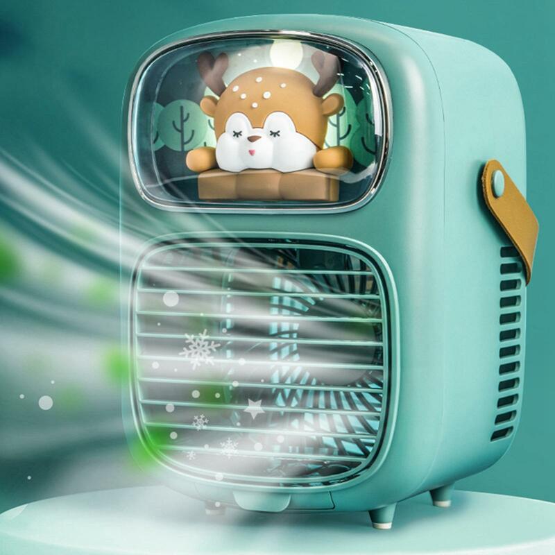 Mini-Klimaanlage Ventilator niedlich Haustier Nachtlicht Camping Kühlung Mister Lüfter Schreibtisch Beschlagen Lüfter