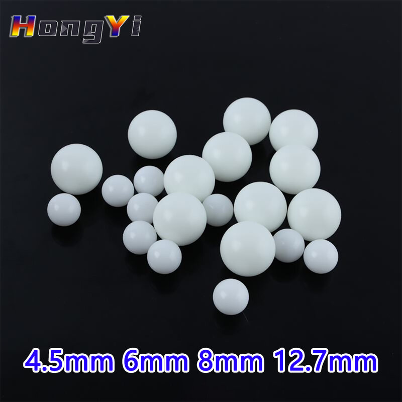 Белые пластиковые шарики с помпонами диаметром 4,5 мм, 6 мм, 8 мм, 12,7 мм, круглые бусины из полиформальдегида, твердые шарики