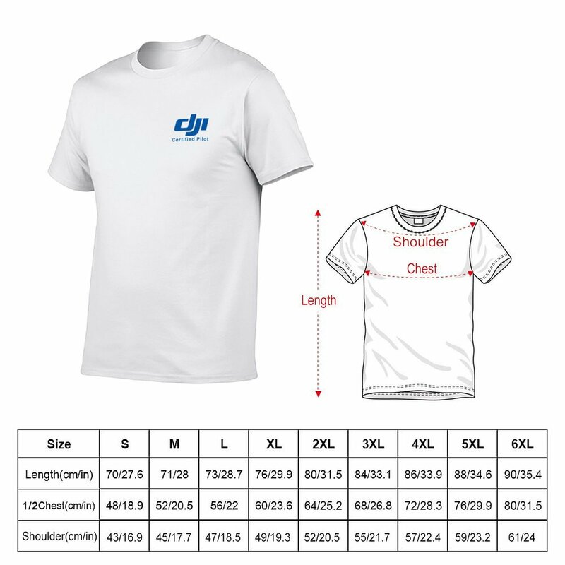 T-shirt pilota certificata DJI plus size top t-shirt da uomo anime