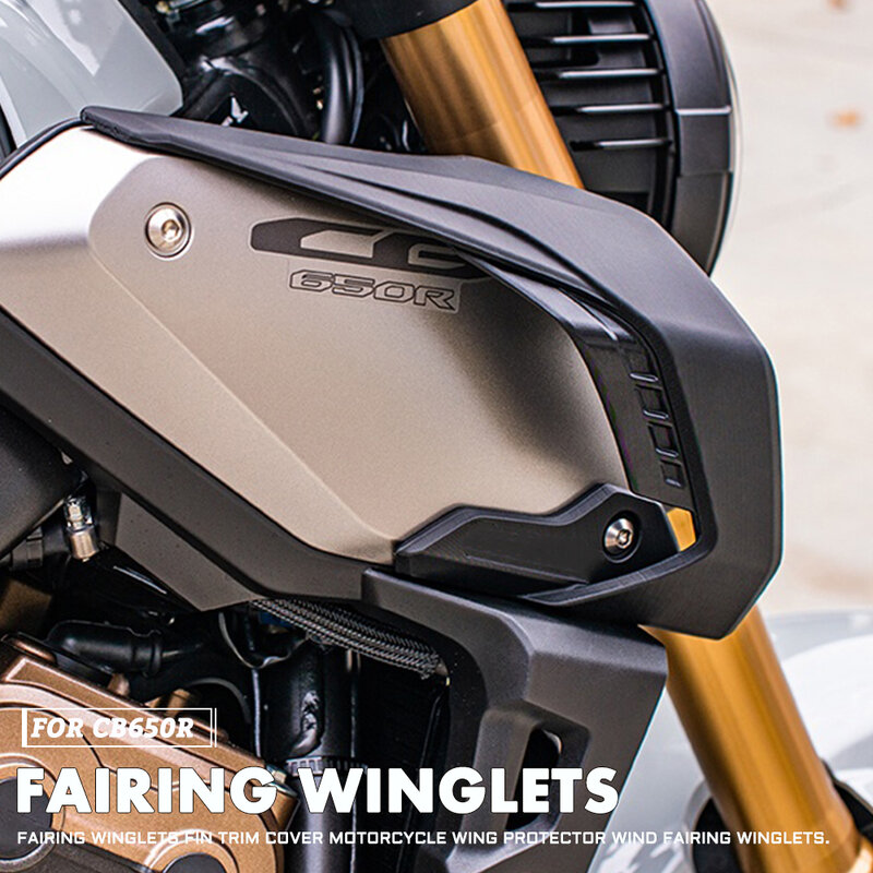 Protector de ala de motocicleta para Honda CB650R, cubierta embellecedora de aletas de carenado de viento, CB650R 2024 CB 650R 2018-2023