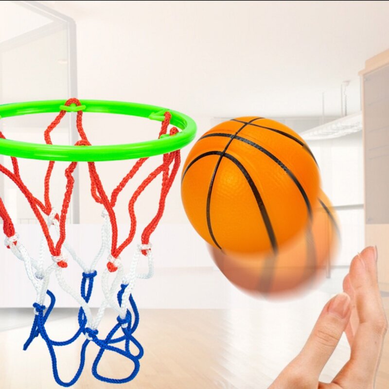 Mini aro de baloncesto portátil para niños y adultos, Kit de Juguetes Divertidos para fanáticos del baloncesto, juego deportivo, juego de pelota de descompresión para el hogar, 6cm
