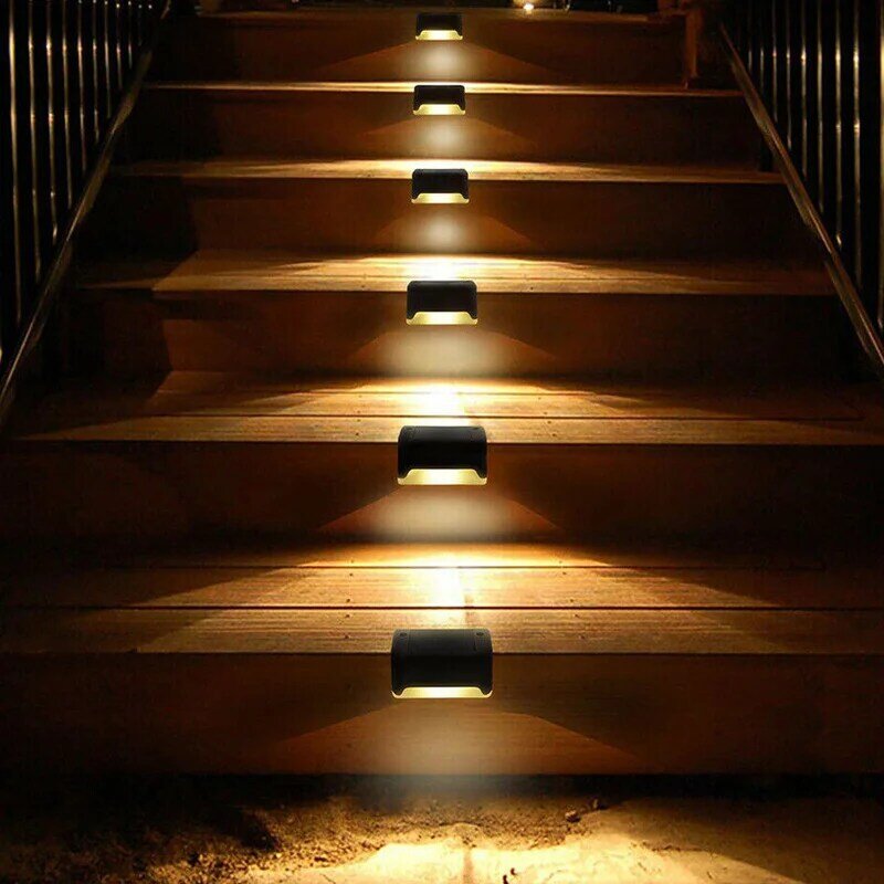 1/4/10/20 sztuk LED oświetlenie schodów słonecznych wodoodporna przejście ogrodowa dziedziniec taras poręczy podświetlenie schodka światło krajobrazu