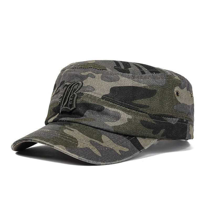 Cap Men Hat Flat Army Camouflage Spring Summer Sun Protection Accessory For Hiphop Outdoor Hiking Sports Cycling