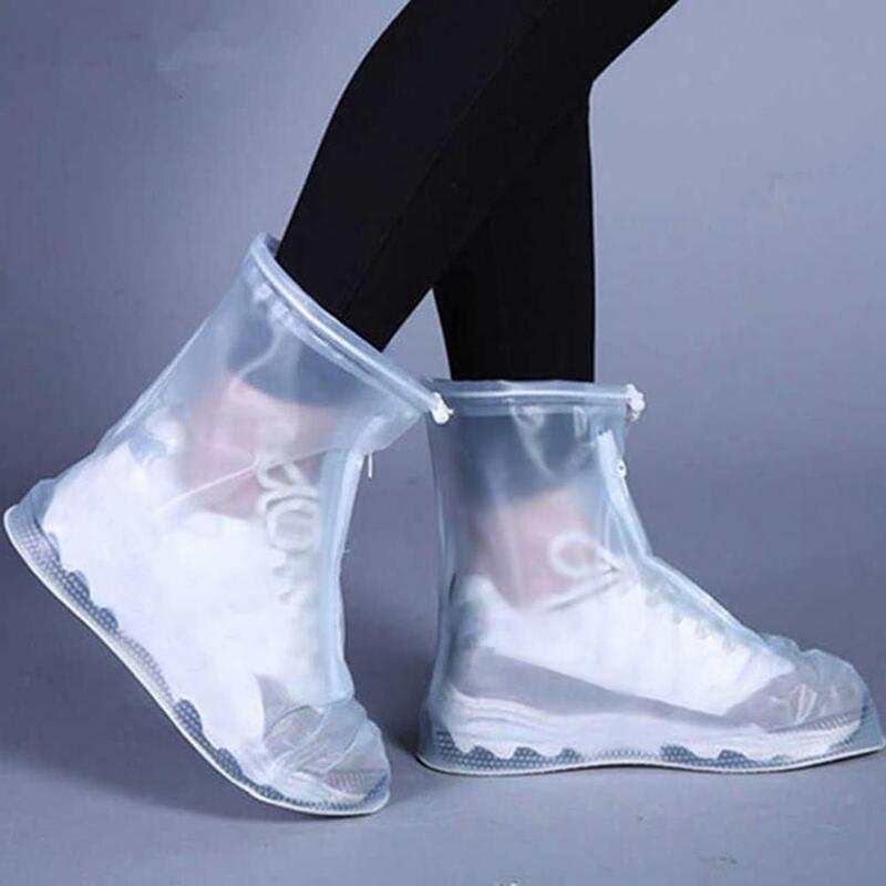 Regens chuh schutz leicht zu reinigen rutsch feste PVC wasserfeste Regens chuh überzüge Protektoren Schuh überzüge Mehrzweck