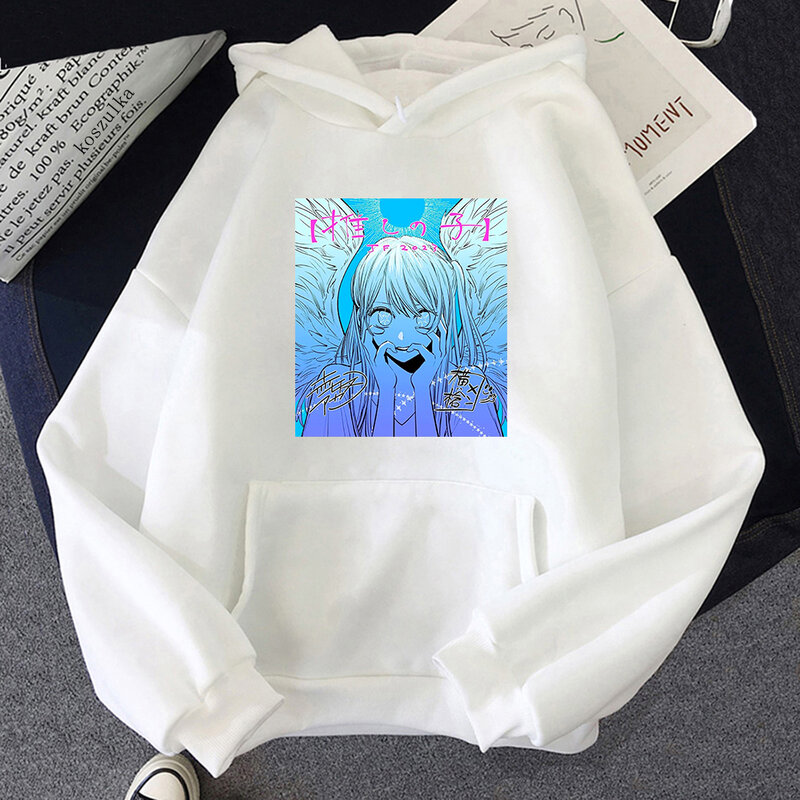 Oshi No Ko Ai HOSHINO Print Women Hoodies Harajuku Kawaii Clothes Top Unisex Anime Cartoon Graphic Hoodie Pullover Sweatshirts