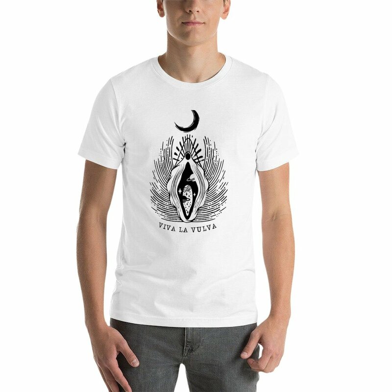 New Viva la Vulva ! T-Shirt black t shirts T-shirt short Short sleeve tee custom t shirt t shirt for men