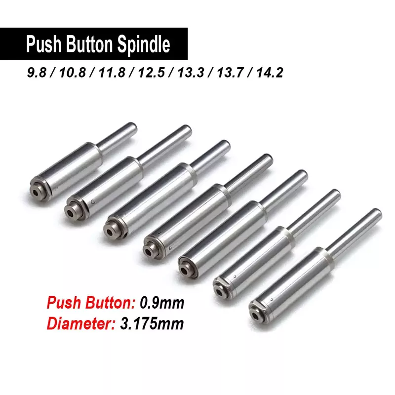 10Pcs Universal NSK KAVO WH Dental Turbine Handpiece Spindle Push Button Wrench Axis 9.8/10.8/11.8/12.5/13.3/13.7/14.2mm Shaft