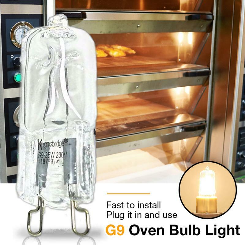 Долговечная галогенная лампа для духовки G9, устойчивая к высоким температурам, лампа для холодильников, духовок, вентиляторов, лампа с контактом 40 Вт, 500 ℃