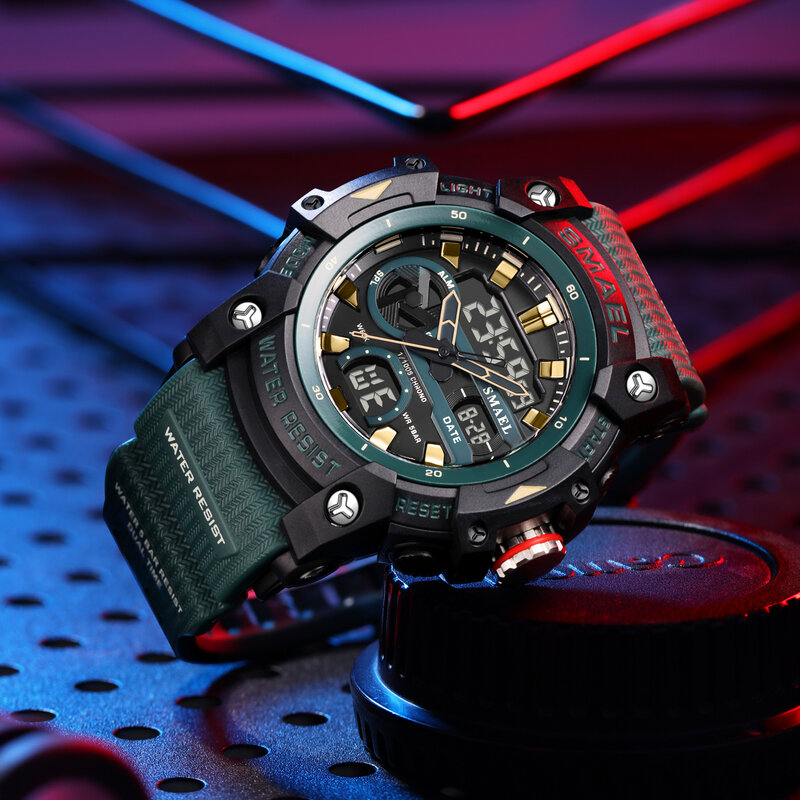 Спортивные часы водонепроницаемые SMAEL брендовые дропшиппинг часы Секундомер Будильник 8086 Модные кварцевые наручные часы