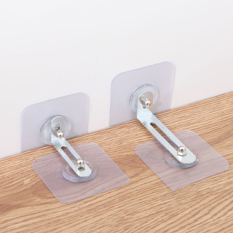 Kids Safety Anti-overturning Fixed Clip Self-Adhesive Cabinet Lock Adhesive Furniture Wall Anchors Furniture Stabilizer