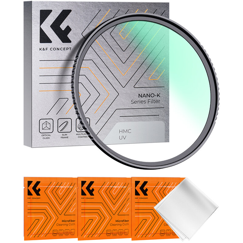 K&F Concept 37/49/52/55/58/62/67/77/82/86mm MCUV Filter Nano K Series Ultra Slim Optics Filter with 18 Multi Coated Protection