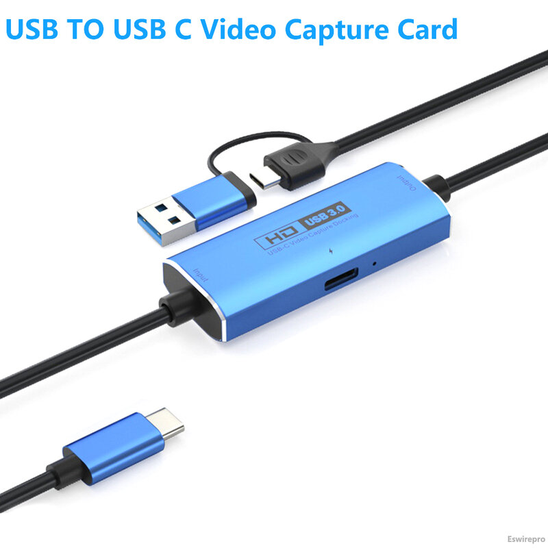 USB C การ์ดจับภาพนึ่งเกมมือถือสำหรับ USB C จับภาพโทรศัพท์นินเทนโดสวิตช์ซูมกล้อง1080P 60fps placa de captura