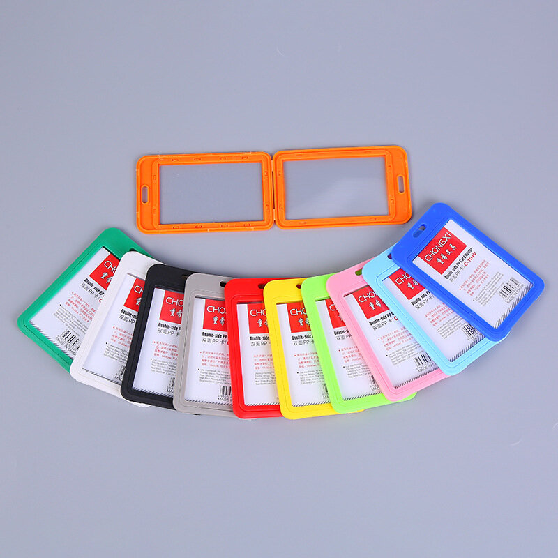 Plastic Solid Credit Card Cover Sleeve New Office Student Girl Bus ID Card Holder Case Protector For Women Men
