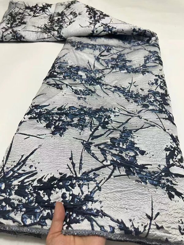 Latest African Lace Fabric 2024 High Quality Embroidery Brocade Jacquard Fabric French Tulle Nigerian Lace Fabric for Dress