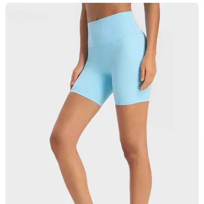 Женские спортивные облегающие шорты Lemon с высокой талией, 6 дюймов, дышащие быстросохнущие брюки для бега, фитнеса, тренировок, йоги