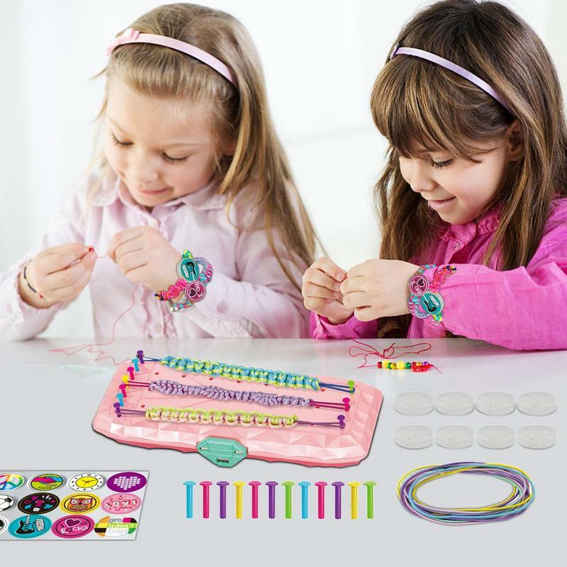 Kit DE FABRICACIÓN de pulseras coloridas para niños, Kit de manualidades de fabricación de joyas de la Amistad DIY, regalos de cumpleaños y Navidad, suministro de fiesta de juguete