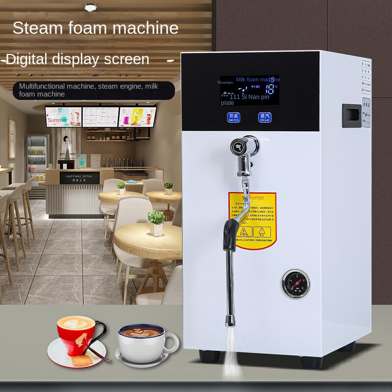 Silnik parowy komercyjny do sklepów z herbatą automatyczny wlot wody inteligentne ogrzewanie parowe spienione mleko maszyna przeciw oparzeniom