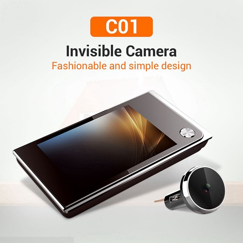C01 3.5 Cal cyfrowy wyświetlacz LCD 120 stopni przeglądarka zdjęć wizualnych elektroniczny kot kamera oczko kamera
