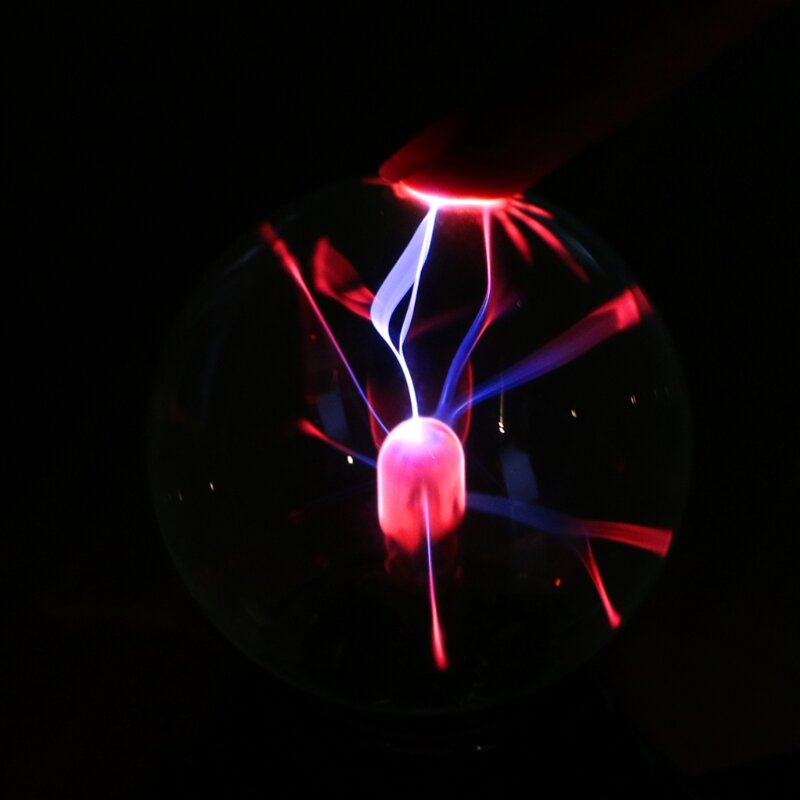 Y1UB كرة بلازما زجاجية جديدة ساخنة ماجيك USB لإضاءة مصباح البرق للحفلات باللون الأسود