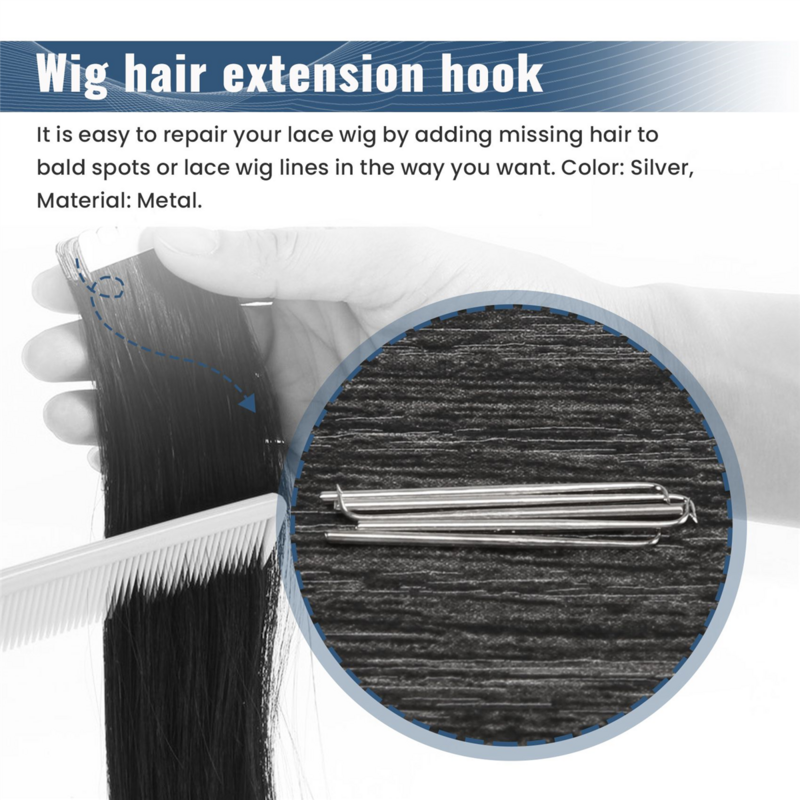 5Pcs Wig Hair Extension Hook Ventilating Needle for Wig Making Crochet Hook Tools Repair Lace Wigs Hook Needle