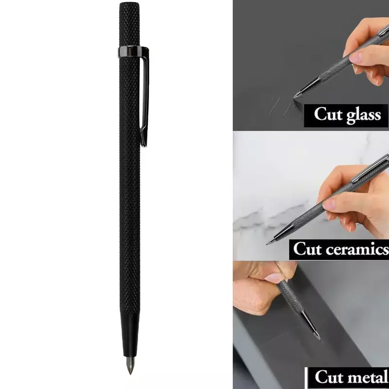 1Pc Glass Scriber Pen 150mm For Construction Marking Engraving Glass Carving Cutting Pen Tungsten Carbide Tip Manual Tool
