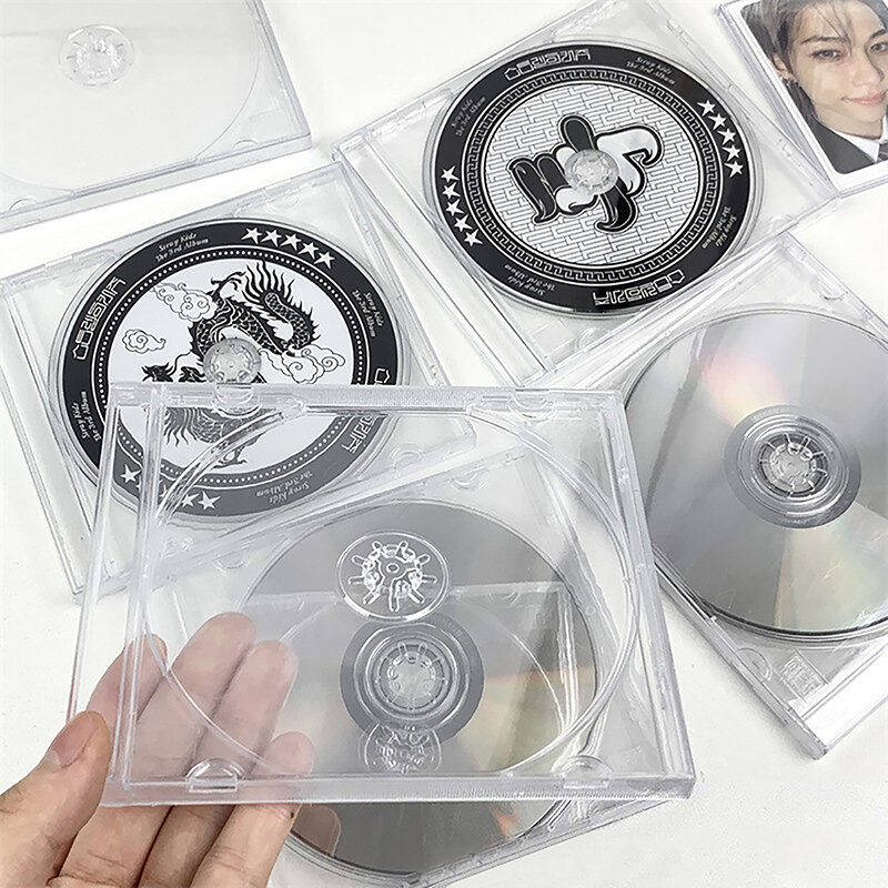 صندوق تخزين CD متعدد الوظائف ، حافظة أقراص DVD بلاستيكية شفافة ، حزمة منظم CD ، محمولة للسينما المنزلية ، 1 قطعة