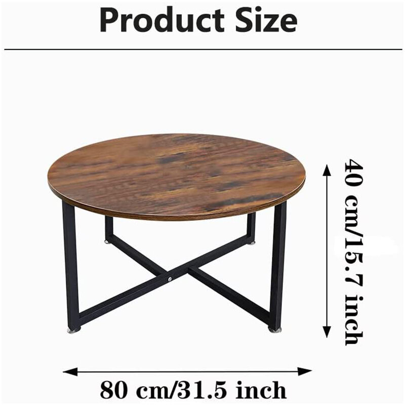 Round Coffee Table Small Tea Tables Modern Coffee Table Sofa Table for Living Room Office Desk