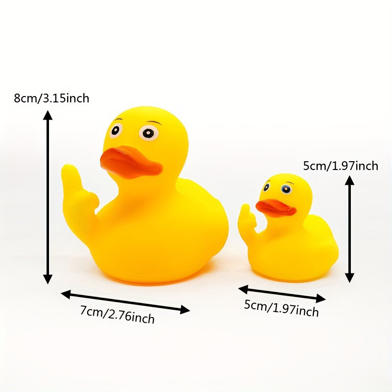 1PC Play Water Swimming Beach Small Toy Tricky Funny Finger Shape Little Yellow Duck Press And Pinch Call Cute Animal Bird Prop