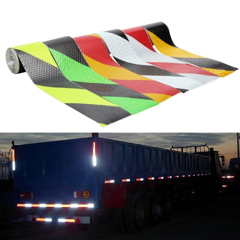 2"X118" Reflective Safety Tape Warning Adhesive Engineering Marking Tape Sticker Cars Helmets Mailbox Parking Tape