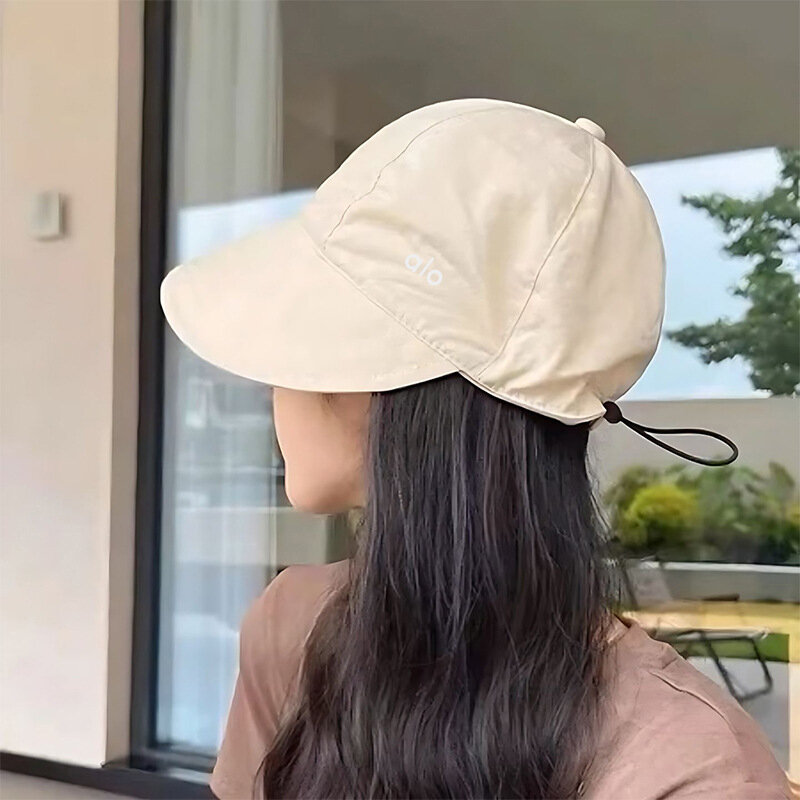AL YOGA Sun proof Women's Summer Sunshade Hat with Face Covering Fisherman's Sun drying Hat New Baseball Sun Hat
