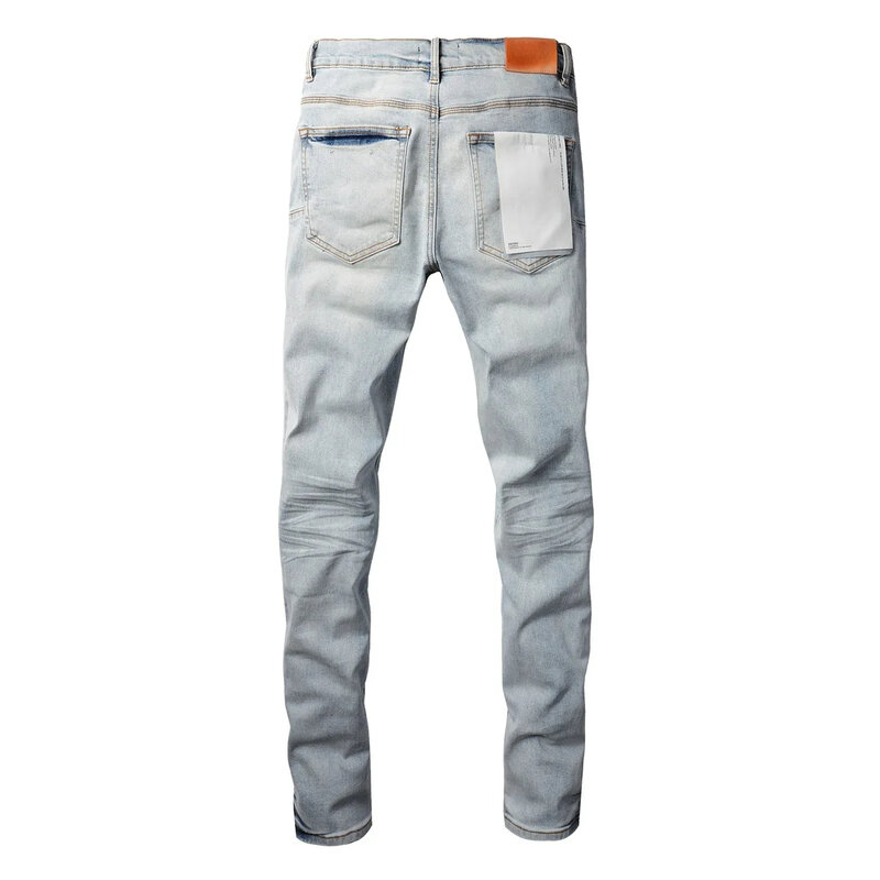 Jeans di marca ROCA viola di alta qualità, moda High street, riparazione di alta qualità, bassa elevazione, jeans attillati e pantaloni taglia usa