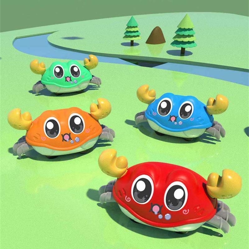 Sensing Crawling Crab Toys for Kids, Caminhada Interativa, Dança, Evitar Obstáculos Automaticamente, Presentes Bonitos para Bebé, Criança