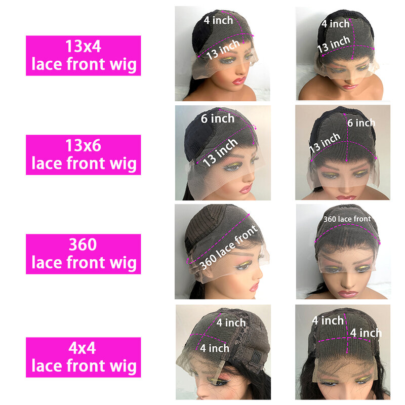 200 Density Body Wave Lace Front Wig 13x6 Hd Lace Frontal Wig 360 Full Transparent Lace Wigs 4x4 Closure Pre Plucked Human Hair